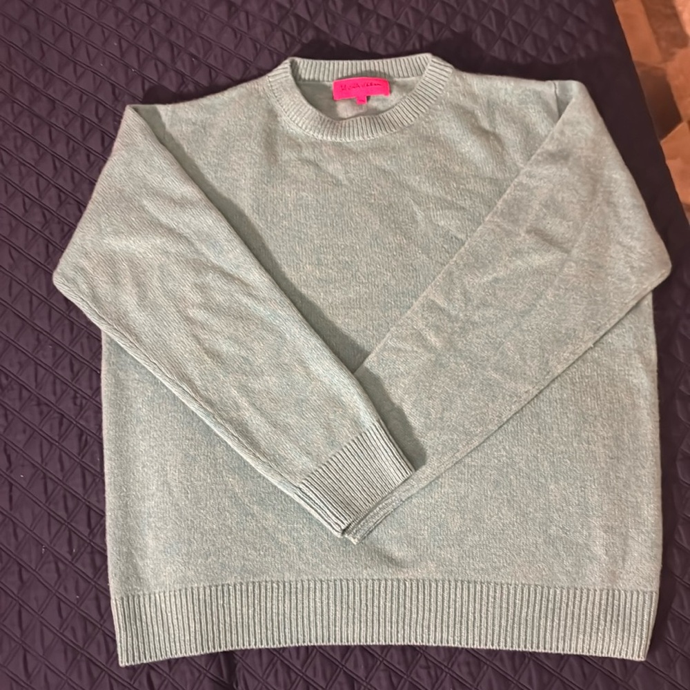 Men's Light Mint Crewneck Sweater - Pure Cashmere!